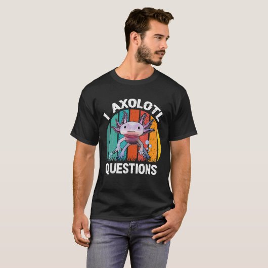 I Axolotl Vragen Kinder Retro Funny Cute Axolotl T-shirt (Voorkant volledig)