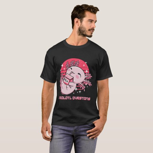 I Axolotl Vragen Salamander Memes Amfibieën TR T-shirt (Voorkant volledig)