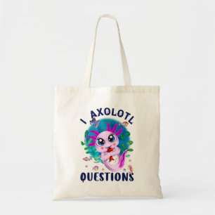 I Axolotl Vragen, Schattige Axolotl Kawaii Roze Tote Bag