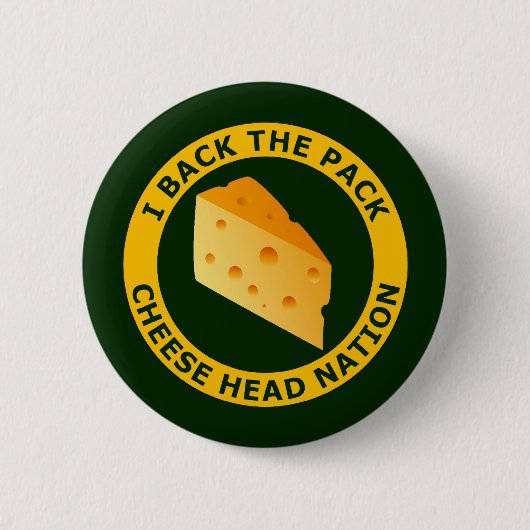 I Back the Pack - Kaas Head Nation Ronde Button 5,7 Cm (Voorkant)