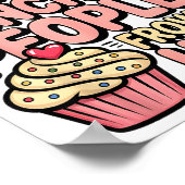 I Bake Because Punching People Is Frowned Un Baker Poster (Hoek)