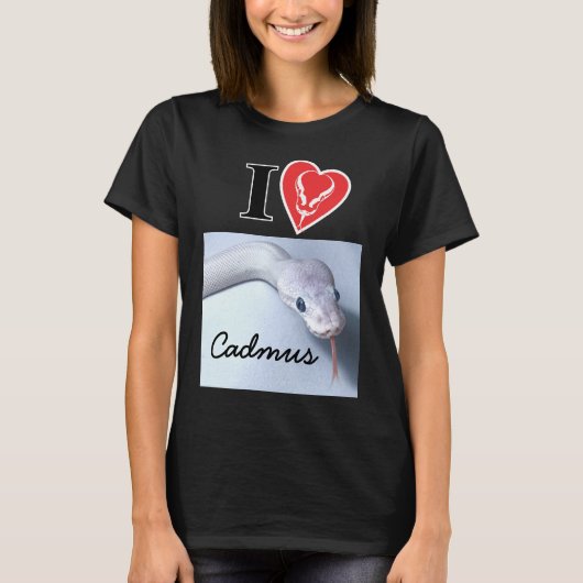  "I (Ball Python Heart) [UW NAKE]" T-shirt (Voorkant)