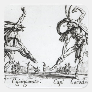 I Balli de Spessanei of Le Grande Chasse Vierkante Sticker