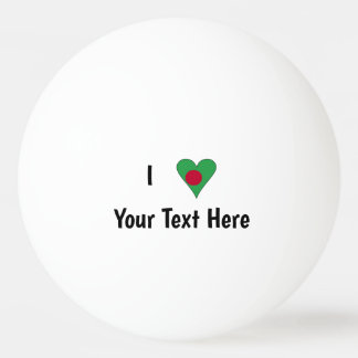 I (Bangladesh Flag Heart Love) Gepersonaliseerd Pingpongballen