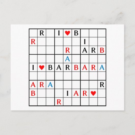 I ♥ BARBARA BRIEFKAART (Voorkant)