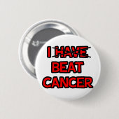 I Beat Cancer Ronde Button 5,7 Cm (Voorkant /achterkant)