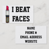 I BEAT FACES VISITEKAARTJE (Voorkant / Achterkant)