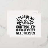 I Became An Air Traffic Controller Because Pilots Folie Feestdagen Briefkaart (Voorkant / Achterkant)