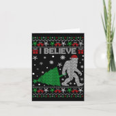 I Believe Big Foot Sasquatch Christmas Kaart (Voorkant)