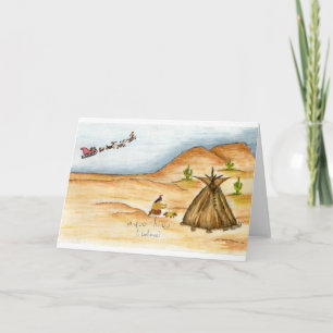 I believe Cherokee Christmas card watercolor Feestdagen Kaart
