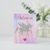 I Believe in Unicorns Briefkaart (Staand voorkant)