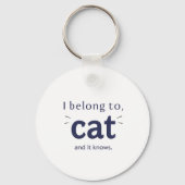I Belong to Cat Sleutelhanger (Achterkant)