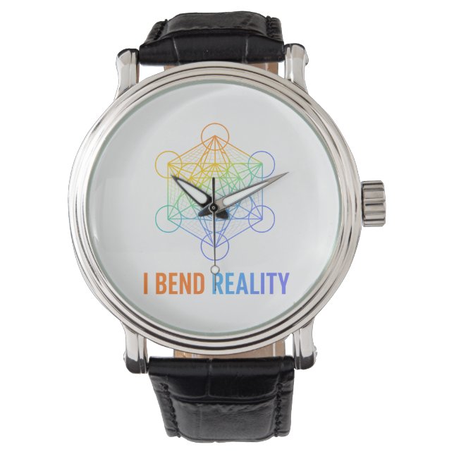 I Bend Reality – Sacred Geometry Energy Design Horloge (Voorkant)