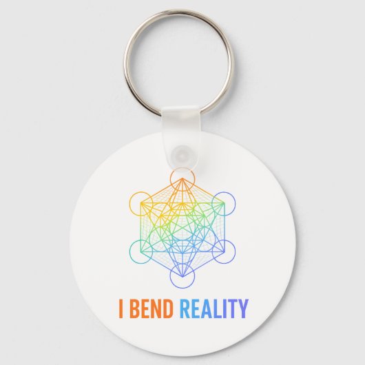 I Bend Reality – Sacred Geometry Energy Design Sleutelhanger (Voorkant)