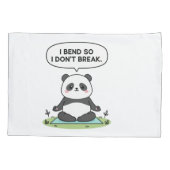 “I Bend So I Don’t Break” panda design Kussensloop (Achterkant)
