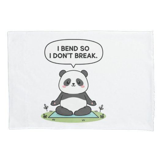 “I Bend So I Don’t Break” panda design Kussensloop (Voorkant)