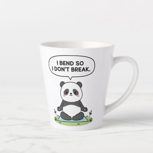 “I Bend So I Don’t Break” panda design Latte Mok (Rechts)