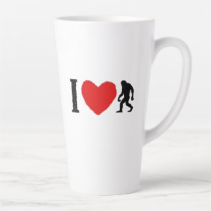 I ❤️ Bigfoot Coffee Mok – Classic Cryptid Lover's