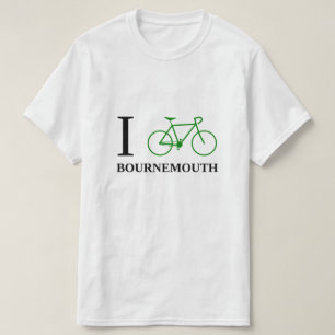 I Bike BOURNEMOUTH (Green Bicycle Icon) T-shirt