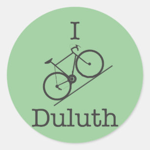 I Bike Duluth Ronde Sticker