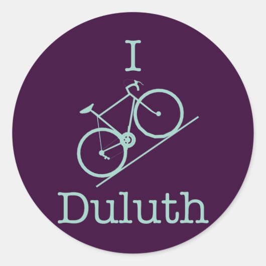 I Bike Duluth Ronde Sticker (Voorkant)