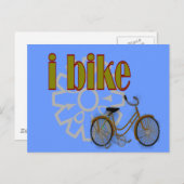 "i bike" GOLD BIKE en het ontwerp van de motor Briefkaart (Voorkant / Achterkant)