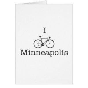 I Bike Minneapolis - Texte noir