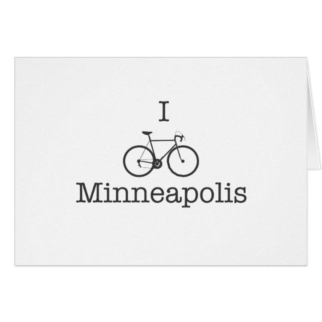 I Bike Minneapolis - Texte noir (Devant horizontal)