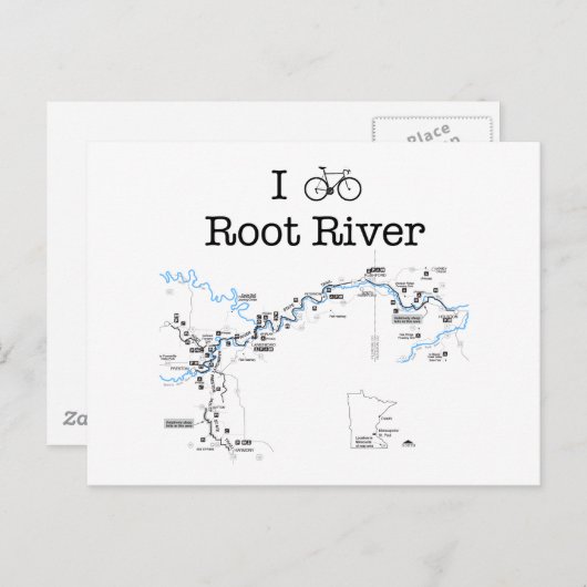 I Bike Root River Briefkaart (Voorkant / Achterkant)