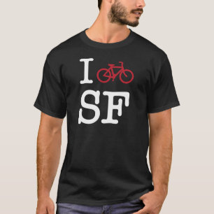 I bike SF (aangepast SF-fietsen) T-shirt