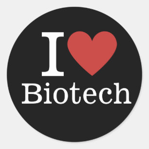 I ❤️ Biotech voor Studenten/Faculteit CUSTOM Ronde Sticker