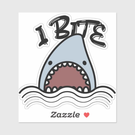 I Bite Shark Sticker (Vel)