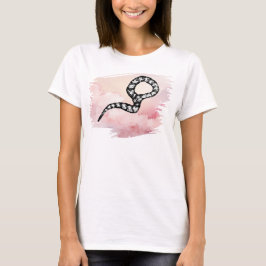 I Bite Timber Rattle Snake on Pink T-shirt