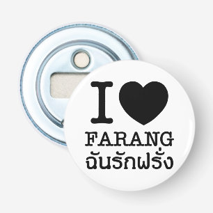 I Black Heart (Love) Farang Button Flesopener