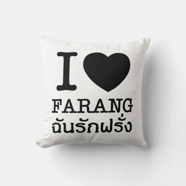 I Black Heart (Love) Farang Kussen (Voorkant)