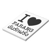 I Black Heart (Love) Farang Notitieblok (Gedraaid)