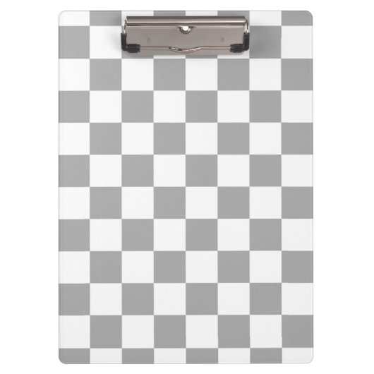 I Bleed Racing Check Black White, aangepast Klembord (Voorkant)