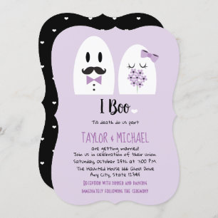 I Boo Halloween Wedding Invitations Kaart