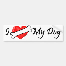 I (bot) hart mijn hond bumper sticker