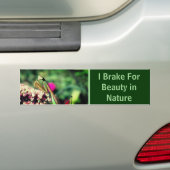 I Brake For Beauty Praying Mantis Nature Bumpersticker (Op auto)