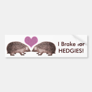 I Brake for Hedgies! Hedgehogs Bumpersticker opsla