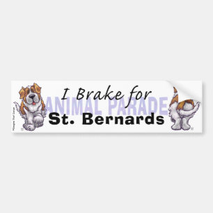 I Brake for Saint Bernards Bumpersticker