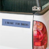 I Brake voor fietsers Bumpersticker (Op Truck)