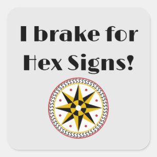 I Brake voor Hex-signalen Vierkante Sticker