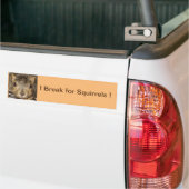 I Breek af voor eekhoorns Bumpersticker (Op Truck)