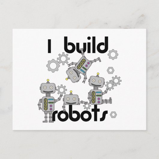 I Build Robots Briefkaart (Voorkant)