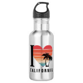 I ♥ Californië Retro Waterfles (Voorkant)