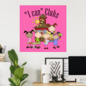 I Can Clubs Stick Figures Poster Deux (Bureau à domicile)