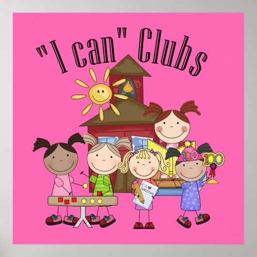 I Can Clubs Stick Figures Poster Deux (Devant)