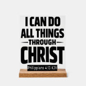 I Can Do All Things Philippians 4 13 KJV Acrylic (Recto)